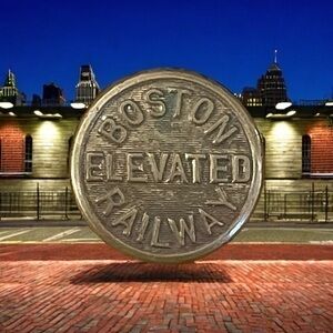 Vintage Boston Elevated Railway Button